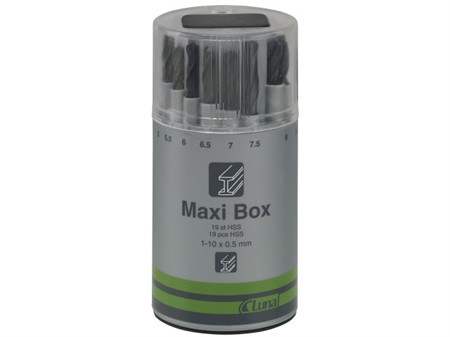 Drill set 1-10mm Maxi-box